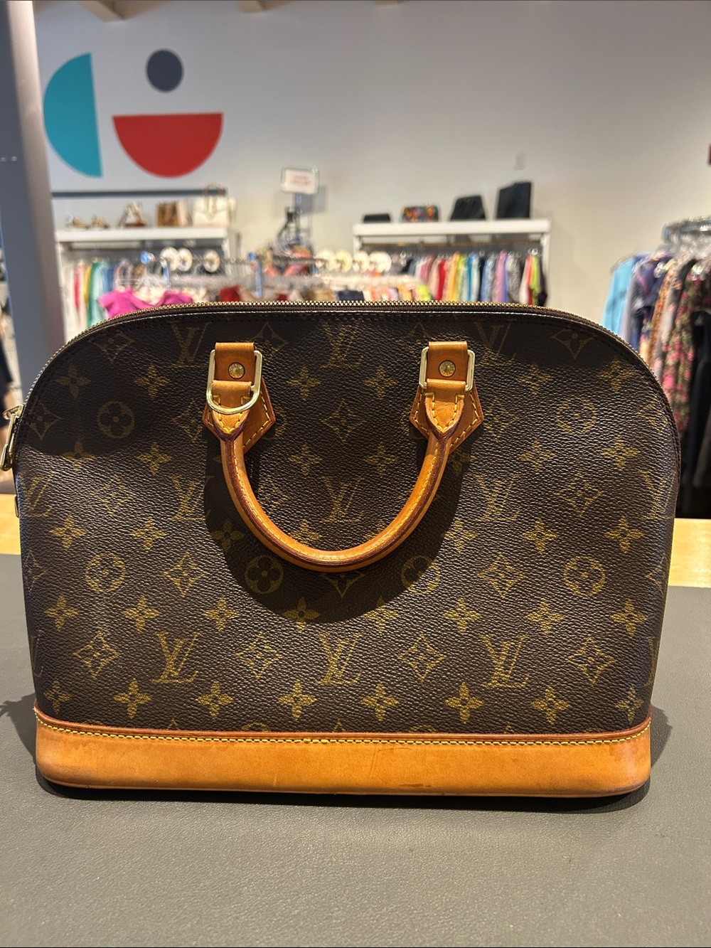 Louis Vuitton Monogram Alma Satchel - Brown, Tan
